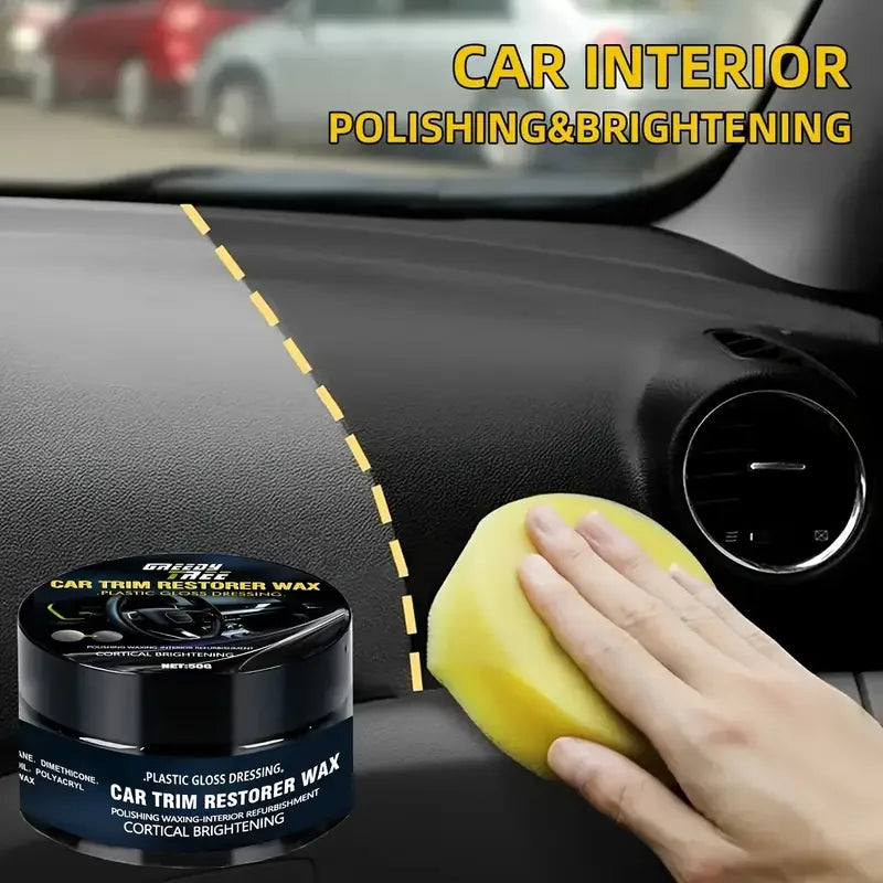 Car interior and panel renewal wax coating agent
