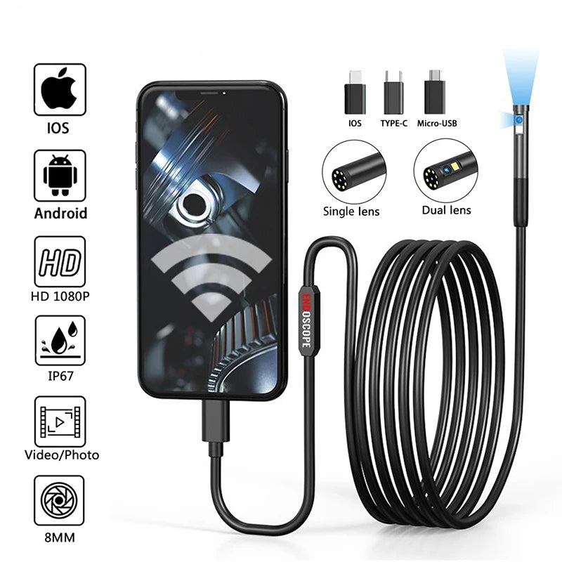 Mini Inspection Camera for Waterproof Pipeline Borescope