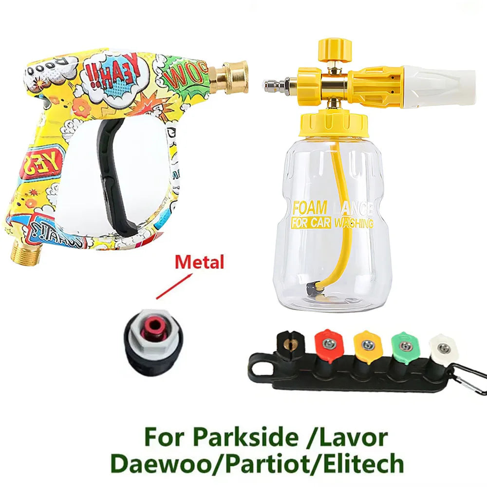 Yellow Stylish Car Wash Gun