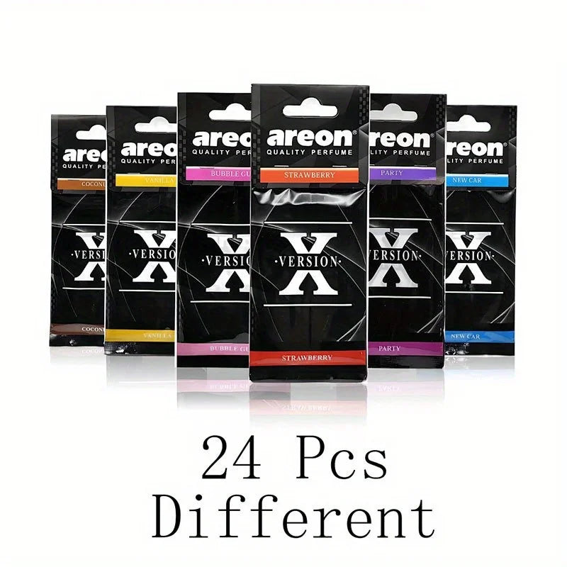 X Version Car Air Refresher Natural Tea Paper Interior Hanging