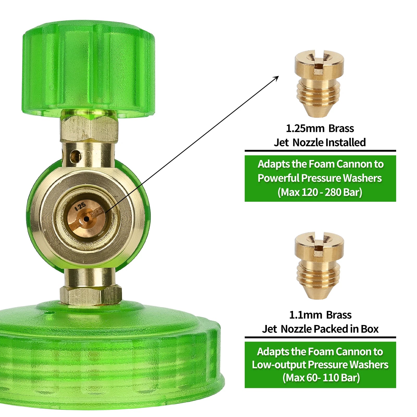 Green Aluminum Foam Lance Car Wash