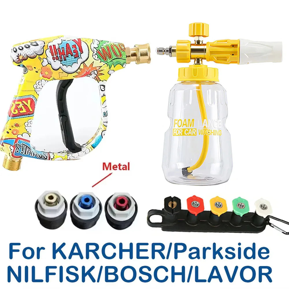 Yellow Stylish Car Wash Gun