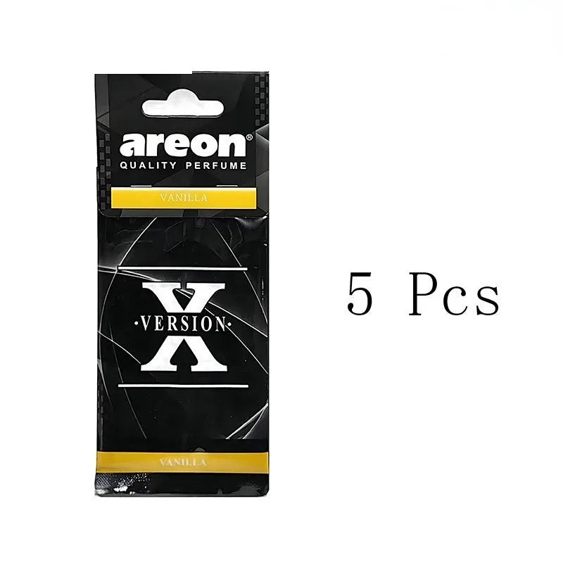 X Version Car Air Refresher Natural Tea Paper Interior Hanging