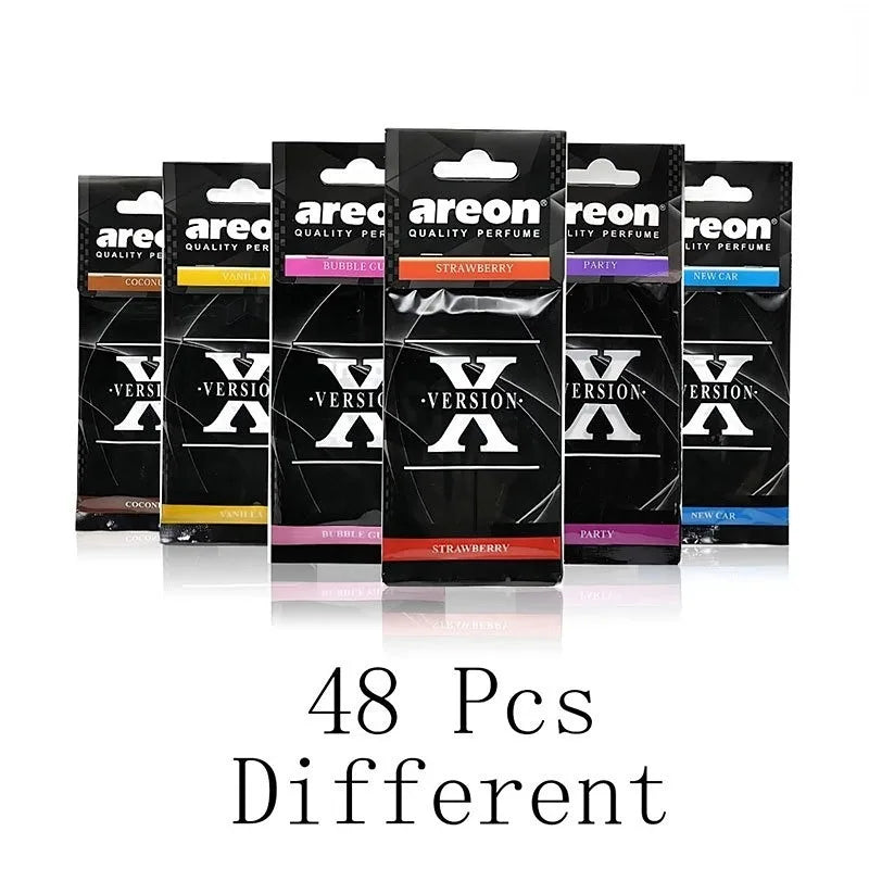 X Version Car Air Refresher Natural Tea Paper Interior Hanging