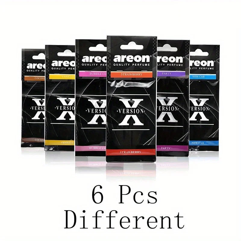 X Version Car Air Refresher Natural Tea Paper Interior Hanging