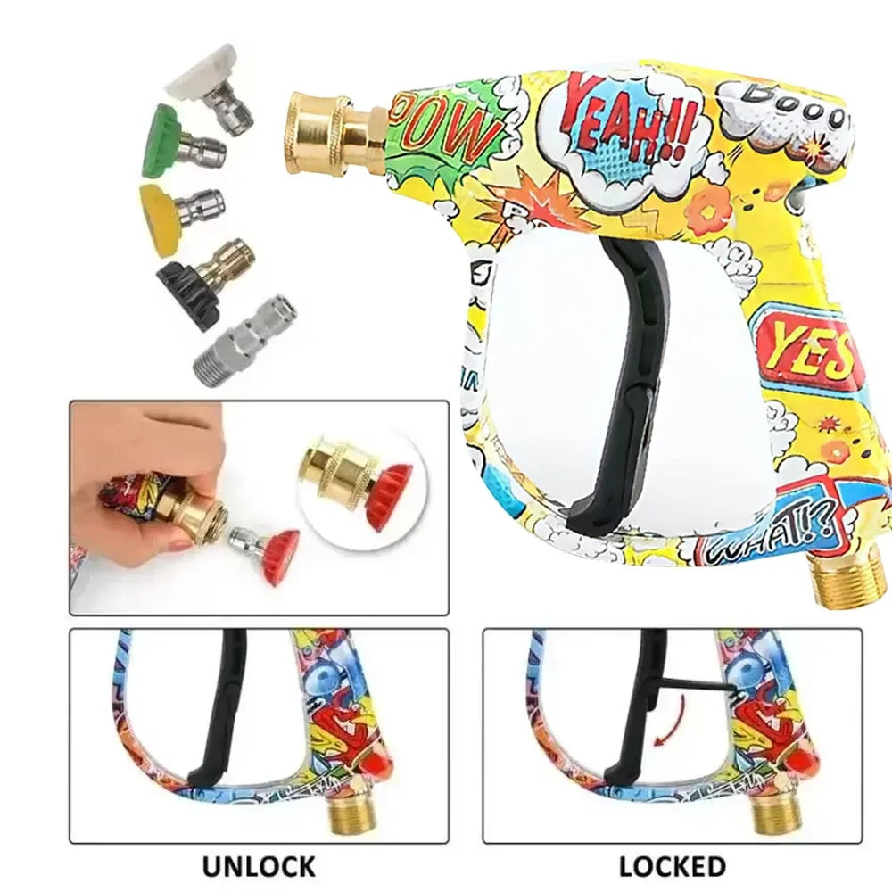 Yellow Stylish Car Wash Gun