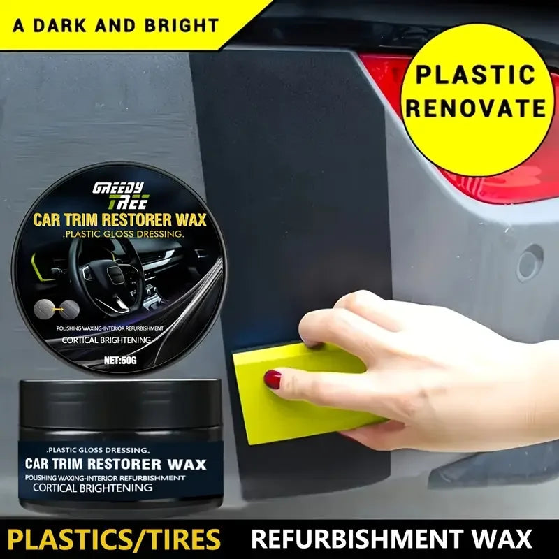 Car interior and panel renewal wax coating agent