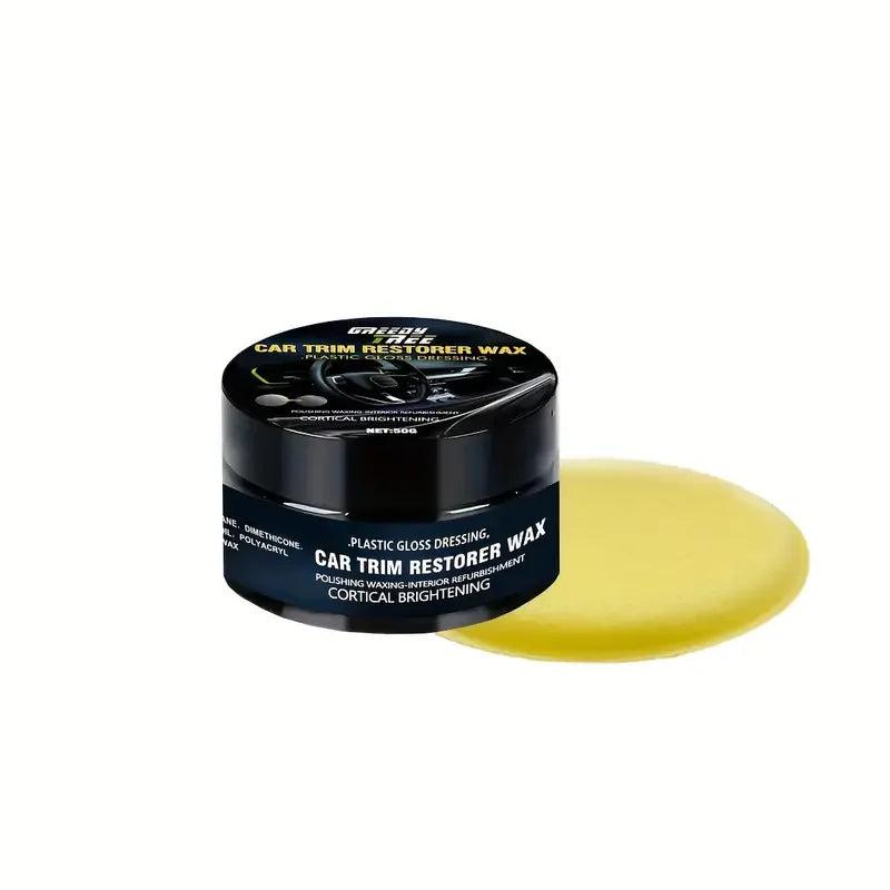Car interior and panel renewal wax coating agent