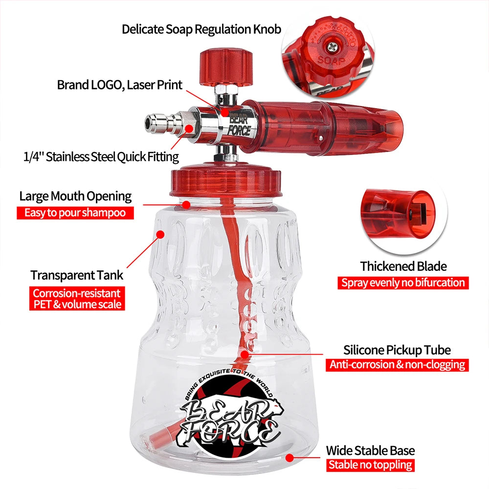 Red Aluminum Foam Lance Car Wash