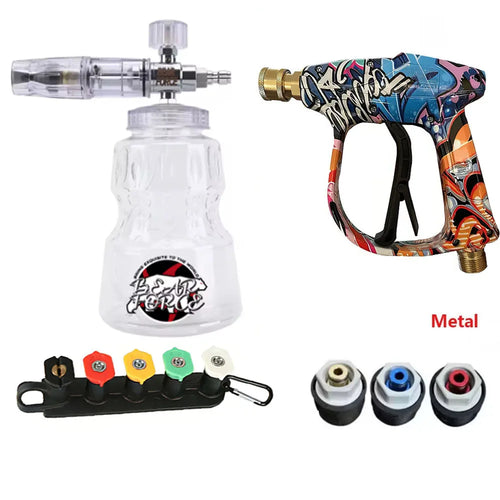 Blue Graffiti Style High Pressure Gun
