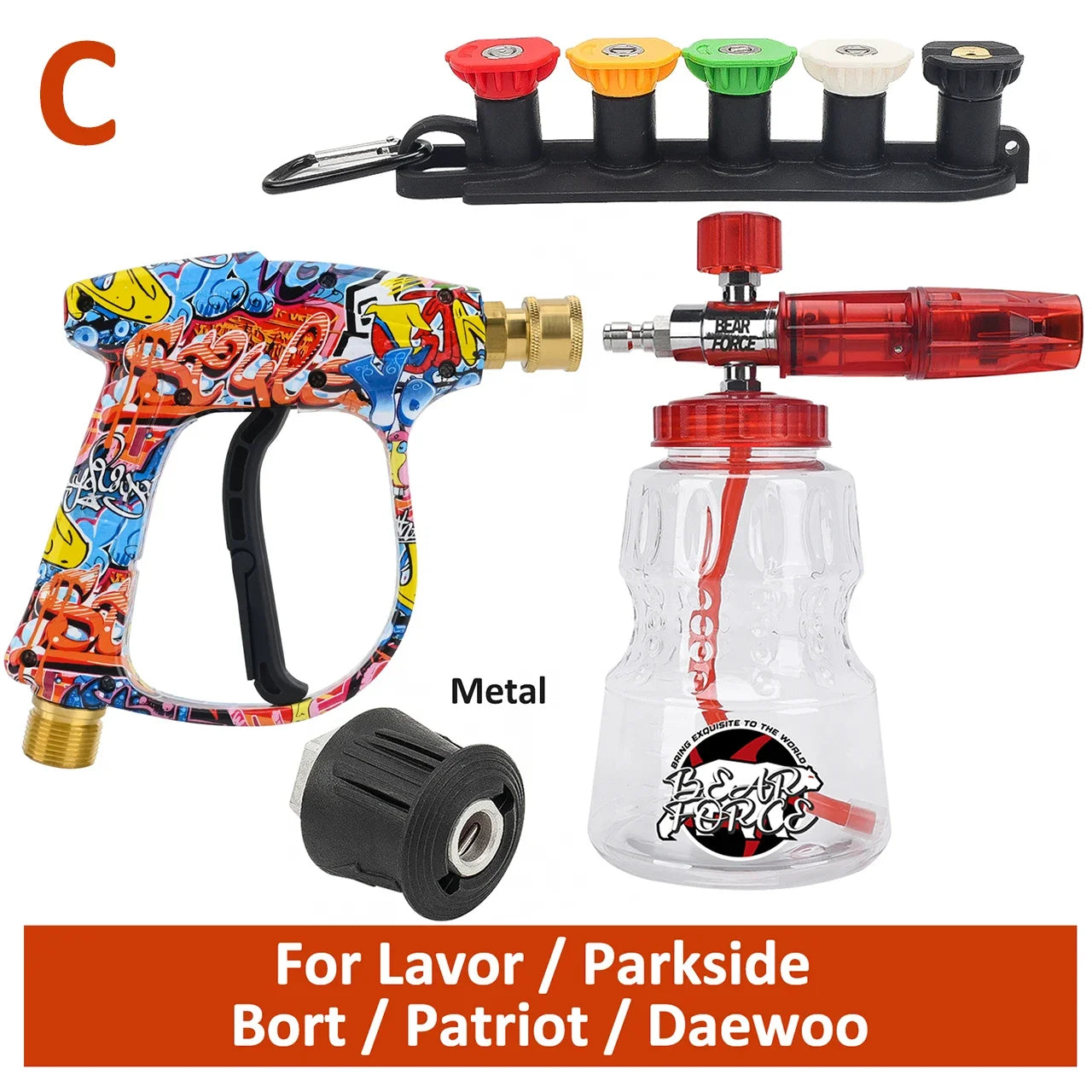Graffiti Pressure Washer Gun Kit for Car Cleaning