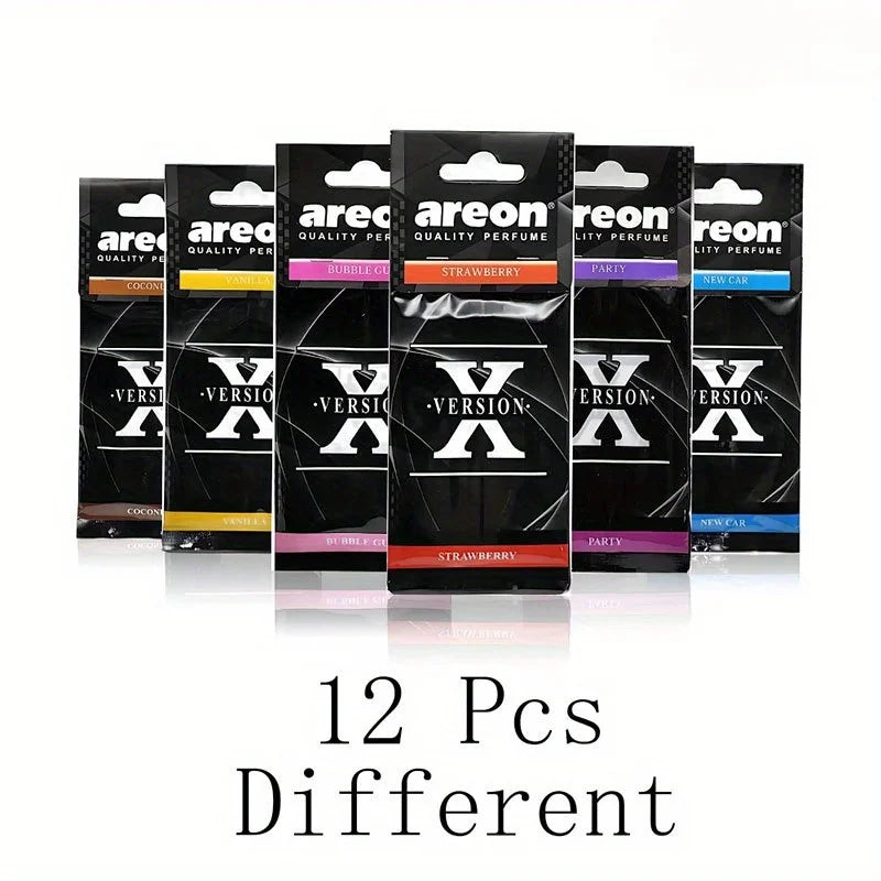 X Version Car Air Refresher Natural Tea Paper Interior Hanging