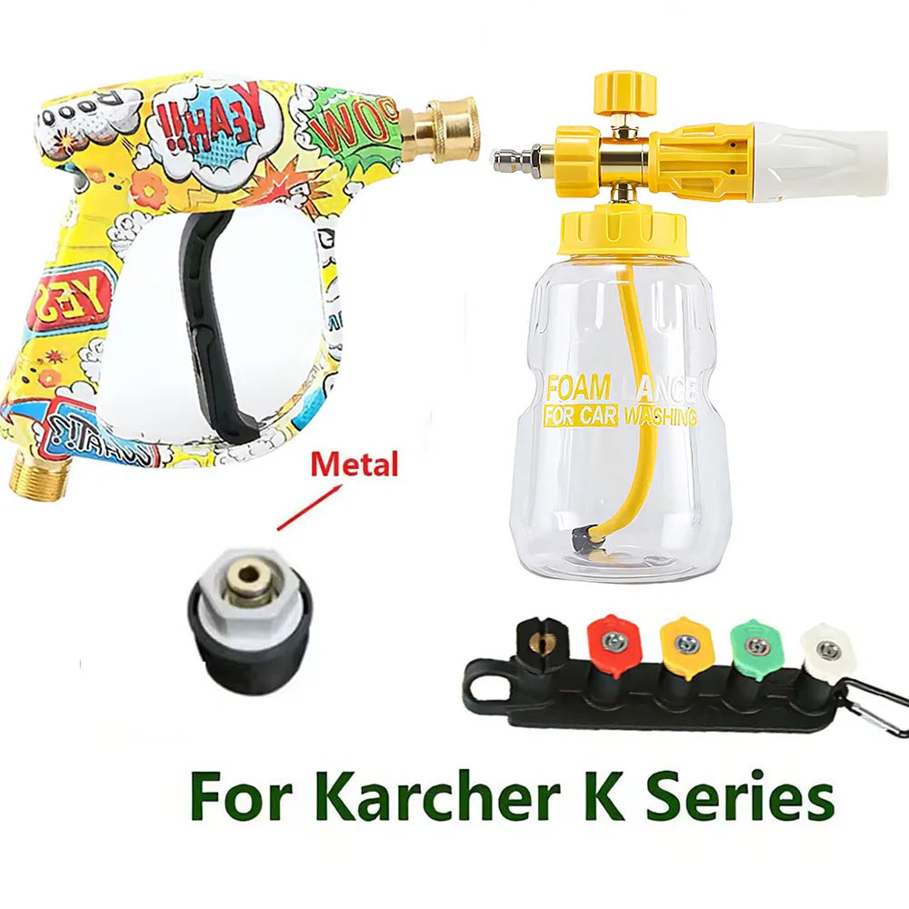 Yellow Stylish Car Wash Gun