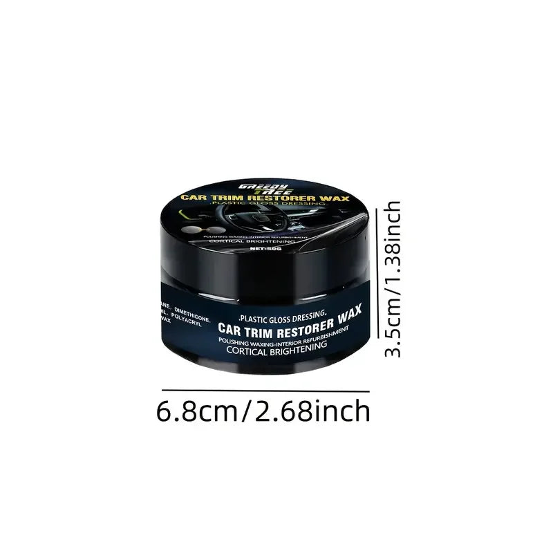 Car interior and panel renewal wax coating agent